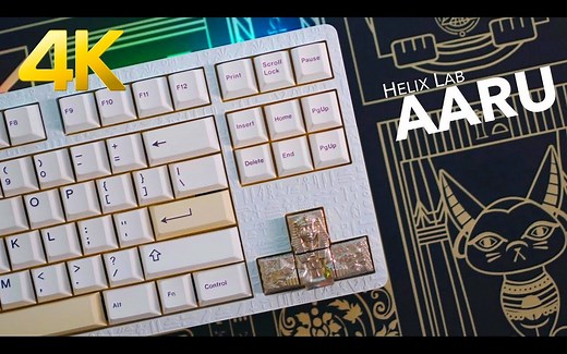 【4K】Helix Lab Aaru TKL配列 开发版全金属客制化套件组装 (Skylar轴打字音) / :3ildcat