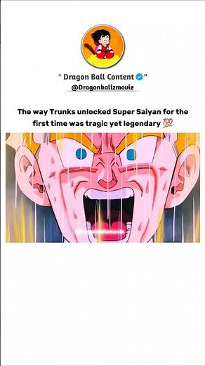 Future Trunks transforms into the Super Saiyan.