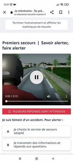 Témoignage d'un Accident : Examen ASSR 1