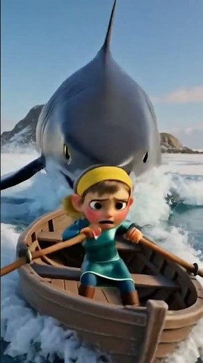 huge shark chasing alien masha #dametucosita #aliendance #masha #shark #cartoon