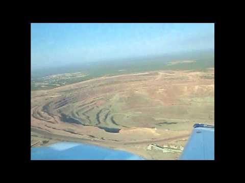 Flight over the Orapa Diamond Mine, Botswana