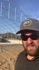 Figured I’d give you all an update on the fertilizer barn #barnraising #fertilizerstorage #hoopbarn #contopbarn #briansfarmingvideos | Brian's Farming Videos