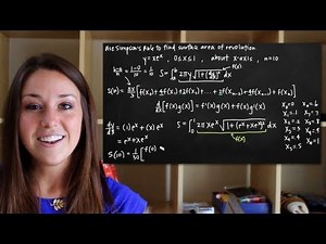 Surface area of revolution - simpson's rule (KristaKingMath)