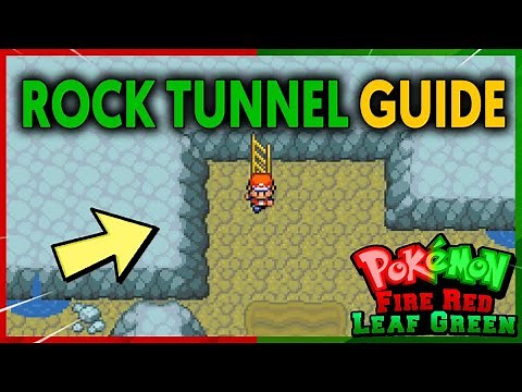 ROCK TUNNEL WALKTHROUGH *NO FLASH* ON POKEMON FIRE RED AND LEAF GREEN