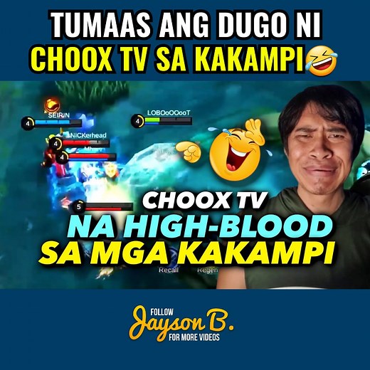 16K views · 281 reactions | Tumaas Ang Dugo Ni Choox TV Sa Kakampi  藍 #gaming #MLBB #mobilelegends | Jayson B. | Facebook