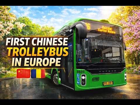 First Chinese Trolleybus in Europe Yutong U12 Hits the Streets of Bucharest