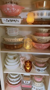 Fairy Lamps bring a whole new vibe to the Pyrex room after dark. #fairylamp #pyrex #thrifting #vintagestyle | Pyrex Girl