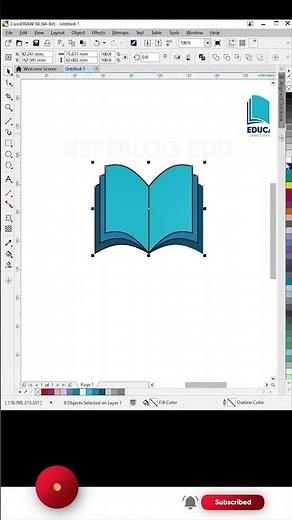 Design book in coreldraw #learncoreldraw #logo