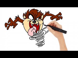 How to Draw Taz the Tasmanian Devil 🌀 | Looney Tunes Drawing Tutorial for Beginners