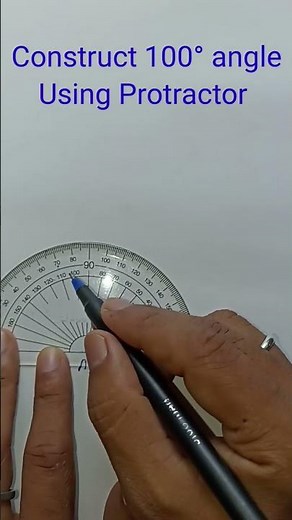 Construct an angle of 100 degree with protractor #angleconstruction #100degreeangle #drawingsupport
