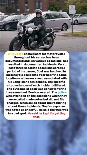 Billy Joel Crashed His Motorcycle Into the Same Tree Three Times — Police Said No Law Was Broken