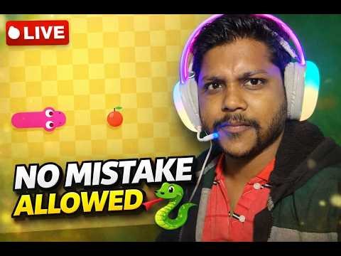 Google Snake LIVE 🔴 | One Mistake = Game Over 😱🐍