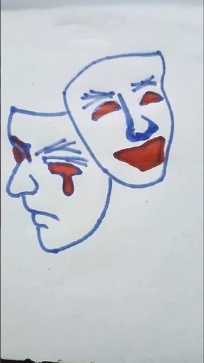 🎭Double Face Illusion Art You Won’t Believe!”#art #anime #shorts #drawing