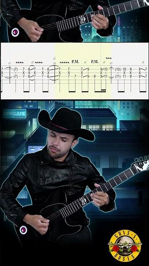 【GUNS N' ROSES】[ Nightrain ] cover Dotti Brothers | LESSON | GUITAR TAB