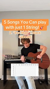 5 Songs You Can Play With Just 1 String! 🎸 #guitartok #guitartutorial #acousticguitar #easyguitar #guitarlesson #musiciansoftiktok #fyp #foryou | Guitar Dave