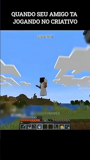QUANDO SEU AMIGO JOGA NO CRIATIVO E DIZ QUE É PRO 😳 (EU PROVEI!) #tutorialfilter #minecraft