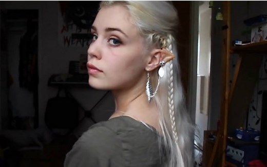 霍比特人精灵发型教程（叶子 桃子 密林众）