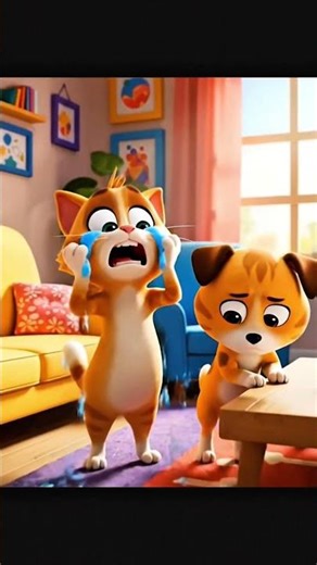 😂 Naughty Cartoon Cat Breaks Things & Blames Dog! | Funny#animatedshorts