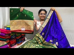 Pure Silk Peshwai Paithani | Pattu Sarees | Kasturi Paithani Yeola