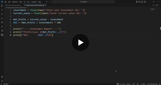 Python ROI Calculation Script for Business Analysts | Khan Furkan posted on the topic | LinkedIn