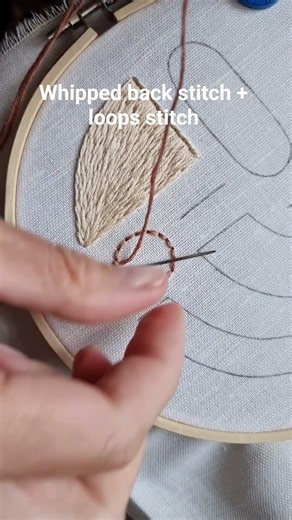 Soft geometry pattern✨️ Abstract embroidery🤍 #embroidery #tutorial #diy #handmade #art #craft
