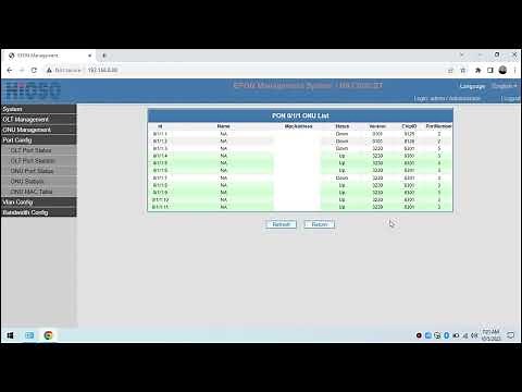 HIOSO HA7302CST Epon OLT - System Walkthrough and Operation