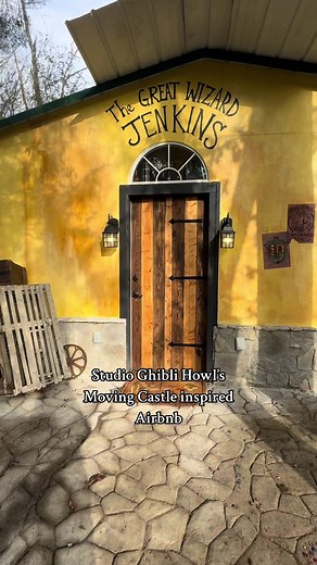 Where would you expect to find such an amazingly designed Airbnb? You might be surprised! These owners have totally nailed the Ghibli vibe! Can we stay forever? #airbnb #airbnbfinds #ghibli #ghiblicore #unique #creative #howlsmovingcastle #studioghibli #book #movie #themedairbnb #hayaomiyazaki #georgia #georgiacheck #howl #sophiehatter #fy #fyp #fantasy #fantasycore Ghibli Style Calcifer Unique Stays