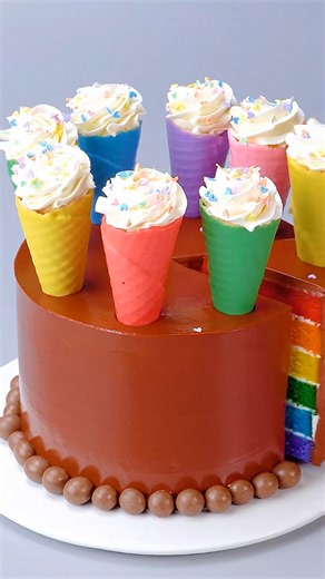 Creative rainbow chocolate cake decorating ideas