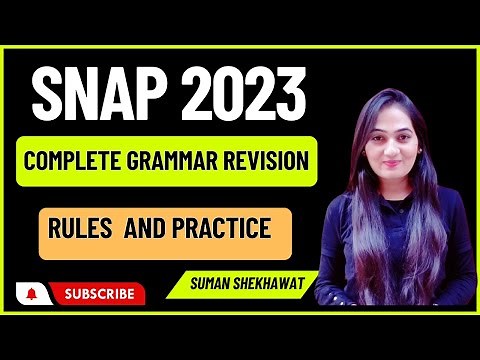 SNAP 2023 | Complete Grammar Revision | Basics with Example | Suman Shekhawat
