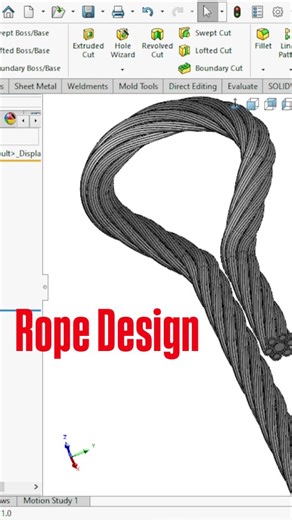 14K views · 1.1K reactions | Rope Design in solidworks  #solidworkstutorial #cad #ɴᴇᴡʀᴇᴇʟ #followus #malviyacad #malviyacadsolution #solidworks | Malviya CAD Solution | Facebook