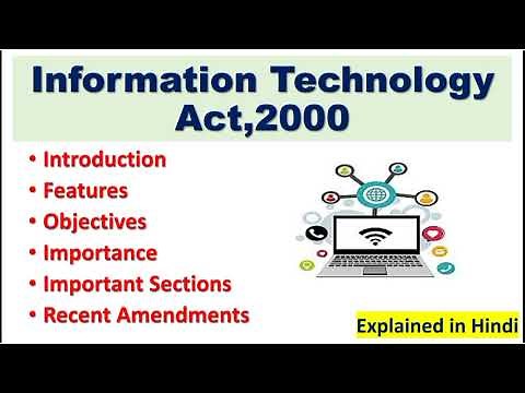 Information Technology Act,2000 |Objectives of IT act|Importance| Important Sections #cybersecurity