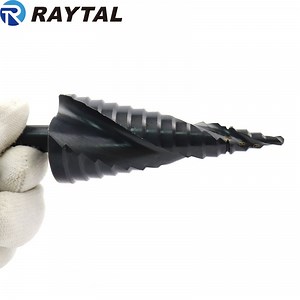 [Hot Item] Raytal High Quality Black Oxide High-Speed Steel 4-32mm Step Drill Bit, with 3-Flats Shank, Spiral Flute, Metric Sizes