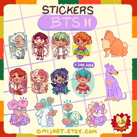 BTS Stickers! | BT21 Inspired, Bangtan Sonyeondan, Holographic Stickers - Etsy
