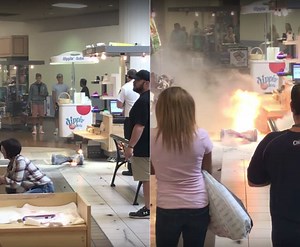 A Hoverboard Explodes At a Mall and People Stick Around To Smell It - TVovermind
