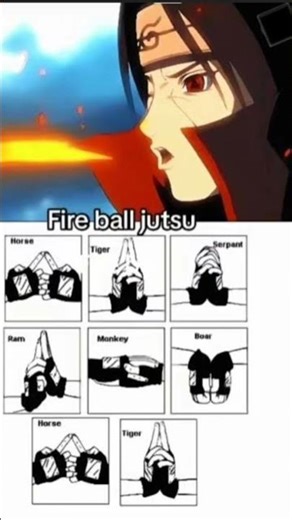 Fire ball jutsu hand signs