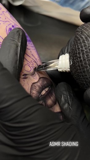 Relaxing ASMR Shading Tattoo Session