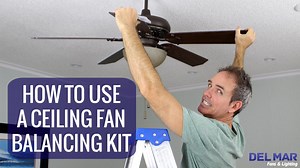 Is your ceiling fan doing the never-ending wobble? See how to use a blade balancing kit with our step-by-step video. We help you restore your ceiling fan's balance so you can enjoy its cool breeze once again. | Del Mar Fans & Lighting