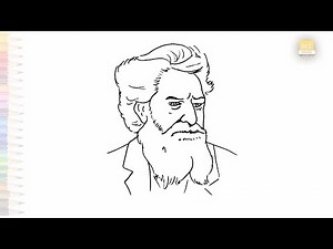 William Morris drawing easy | Art tutorial | How to draw William Morris step by step | #artjanag