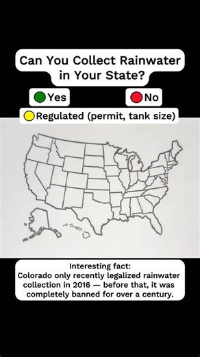 35K views · 76 reactions | Can You Collect Rainwater In Your State #map #interestingfacts #rainwater #states #unitedstates | Carey Lewis | Facebook