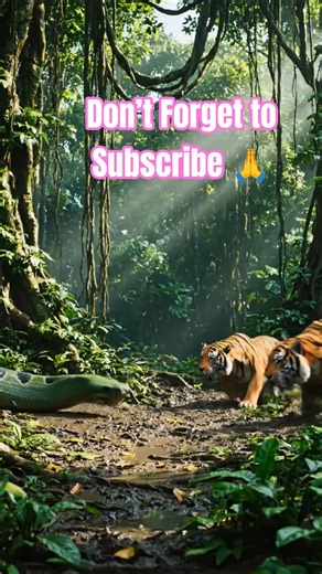 Anaconda vs Tiger 😱 REAL Jungle Power”#shorts