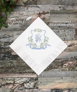 Custom Wedding Cocktail Napkins: Full Color Personalized Design - Etsy