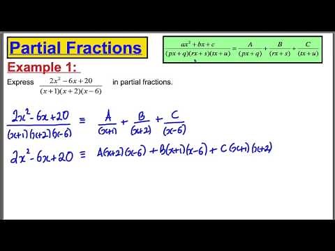 Core 4 Maths A-Level Edxecel - Partial Fractions (4)