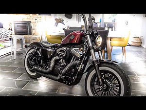 RIDING HER CUSTOM 48 HARLEY DAVIDSON FOR THE FIRST TIME