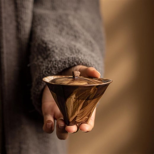 Rustic Triangular Lidded Tea Cup, Handmade Ceramic Gongfu Tea Cup, Japanese Wabi Sabi Tea Ceremony Cup, 90ml Artisan Teaware - Etsy