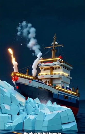 LEGO Titanic Hits Iceberg 😱 #lego