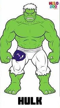 HULK Coloring for Kids 💚 | Marvel Superhero Fun Shorts!