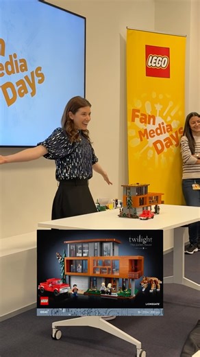 Matticus Bricks on Instagram: "LEGO Ideas designer @laura.perronkins reveals the upcoming Twilight set: The Cullen House!! This was easily one of the most surprising and exciting reveals from #FanMediaDays24 and you can hear how much fun the crowd was having with Laura’s presentation. #21354 Twilight The Cullen House, 2001 pieces, $219.99 USD Releasing: February 4th, 2025 As someone who has seen the Twilight movies, but never deeply engaged with the fandom, I’m pleasantly surprised how excited I