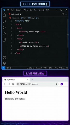 👉 "Aaj HTML seekh liya toh Website bana loge 😎🔥"
