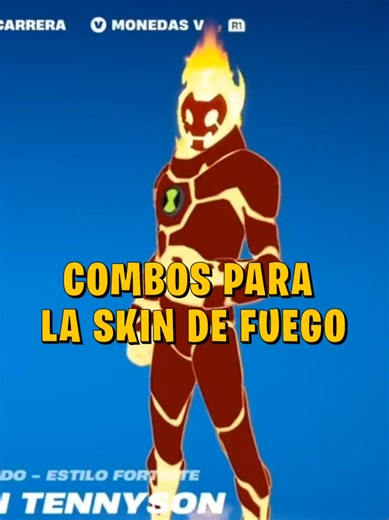 Mis combos para la Skin de Fuego en Fortnite 🔥👽 | #fortnite #ben10 | Ben 10 Fortnite Skins