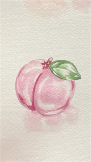 ガラスの桃を描いてみた|透明水彩 #水彩画 #イラストメイキング #watercolor